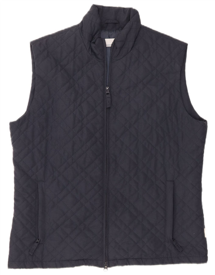 Sergio Tacchini Chaleco acolchado para mujer UK 46 Grande Poliéster azul marino