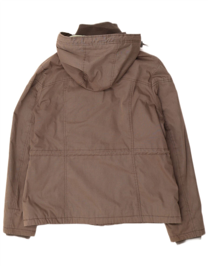 Chaqueta cortavientos con capucha para mujer Fat Face UK 46 Large Grey Cotton