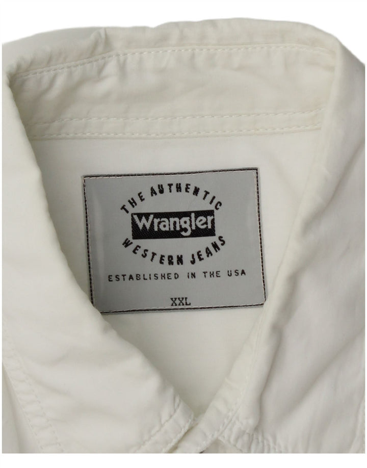 Wrangler Camisa Manga Corta Hombre 2XL Algodón Blanco