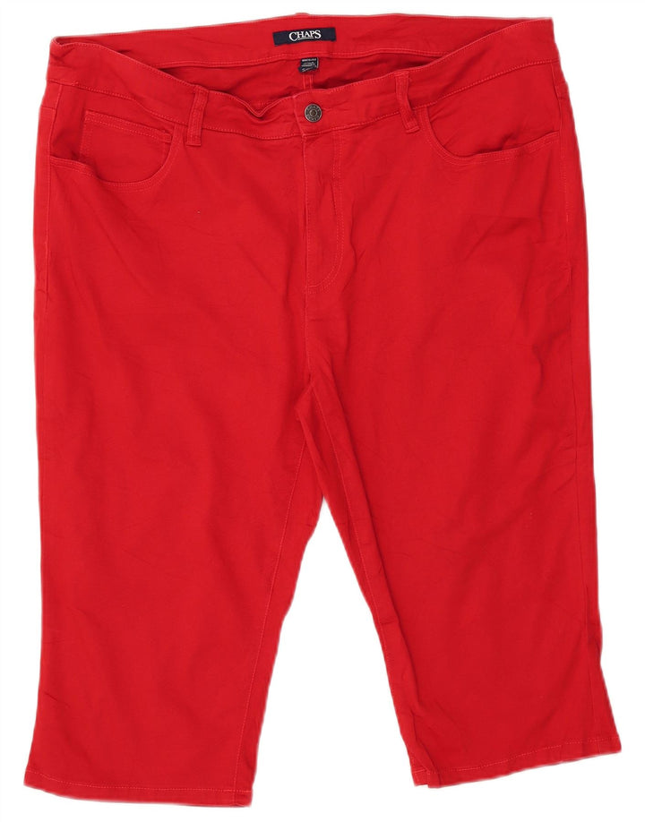 CHAPS Bermudas para mujer US 18 2XL W38 Algodón rojo