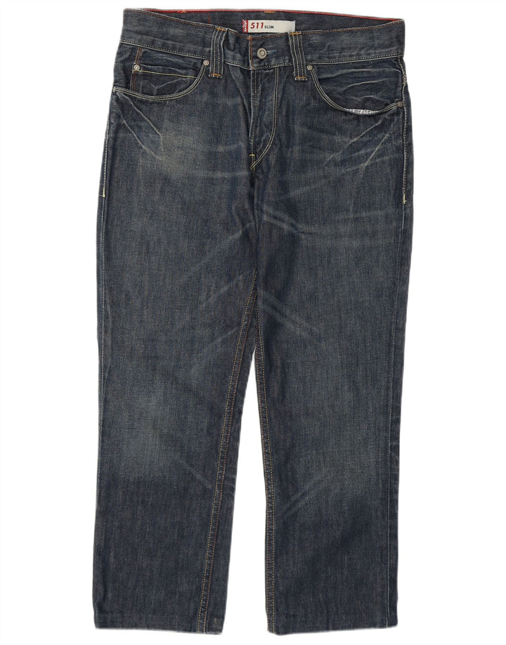 LEVI'S Vaqueros ajustados recortados 511 para hombre W34 L25 Algodón azul