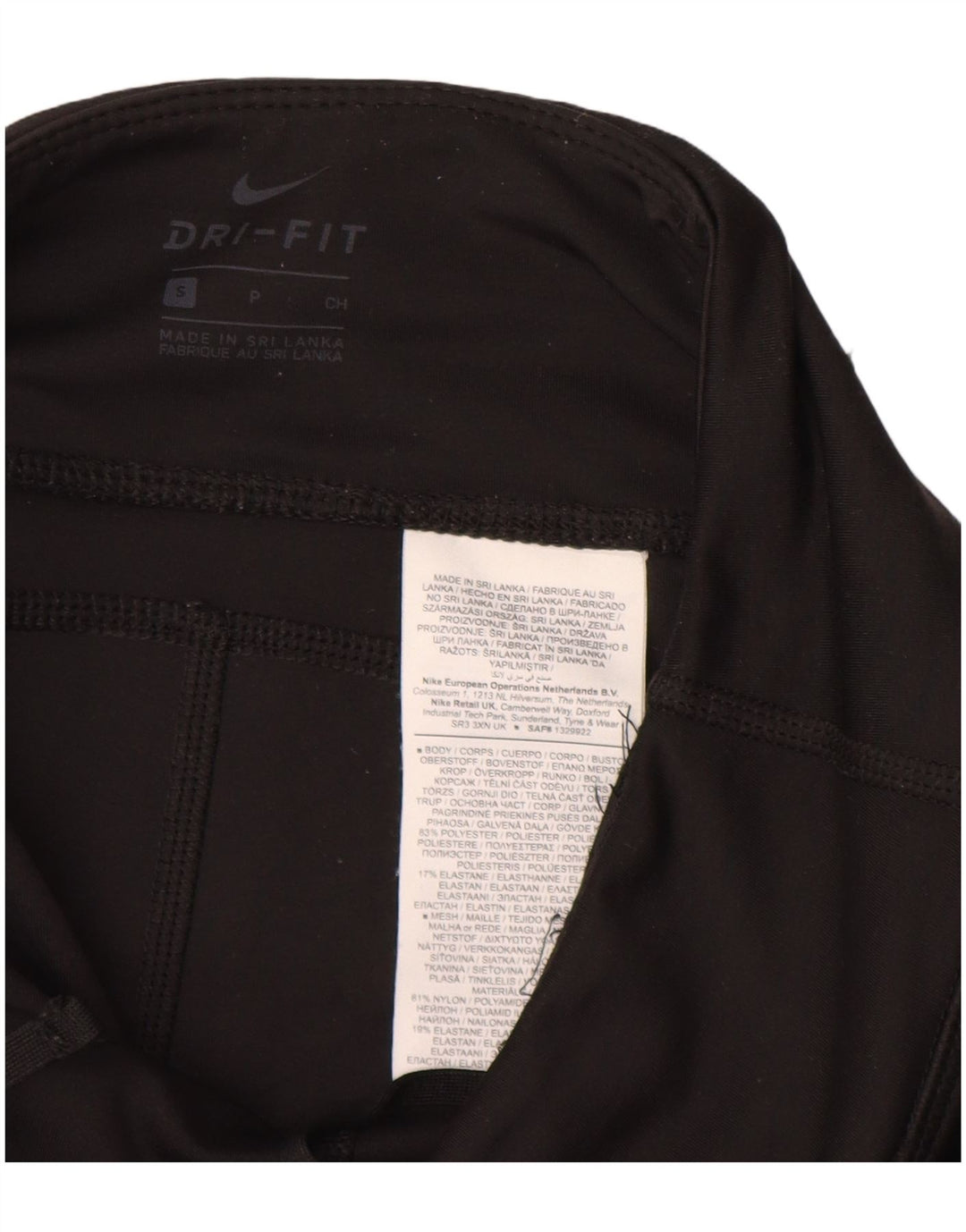 NIKE Leggings Dri Fit para mujer UK 8 Small Poliéster negro