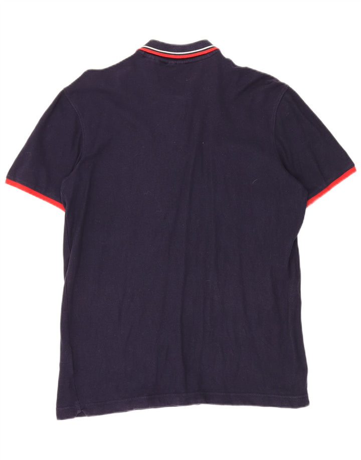 FILA Polo Hombre Algodón Azul Marino Medio