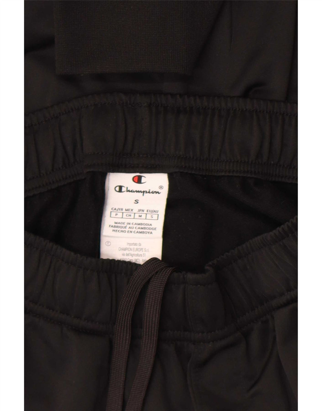 Champion Pantalones De Chándal Para Hombre Joggers Small Poliéster Negro