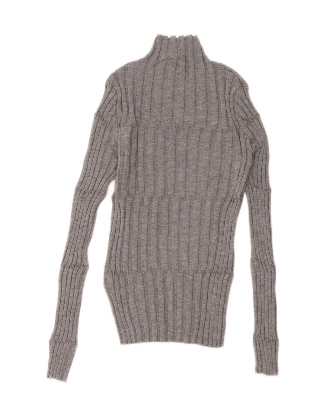 Zara - Jersey con cuello alto para mujer, talla 40, poliéster gris medio