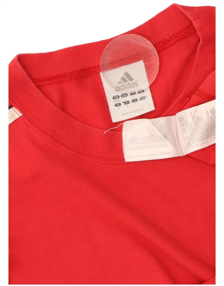 ADIDAS Camiseta para hombre Top UK 34/36 Small Rojo Algodón