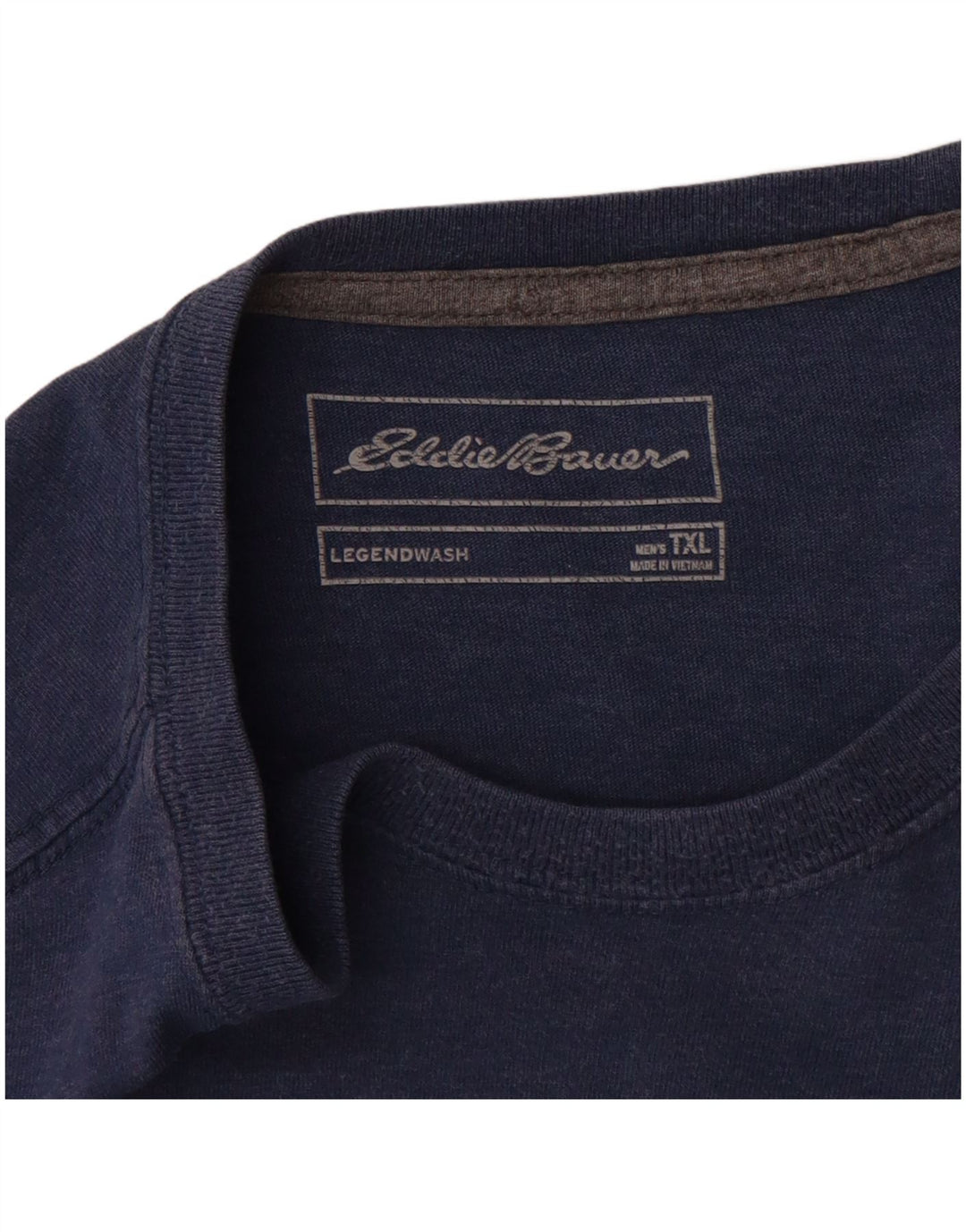 Eddie Bauer Camiseta alta para hombre Top XL Algodón azul marino