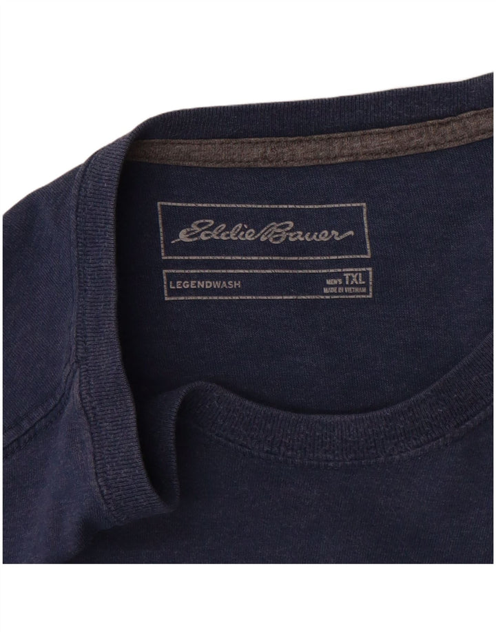 Eddie Bauer Camiseta alta para hombre Top XL Algodón azul marino