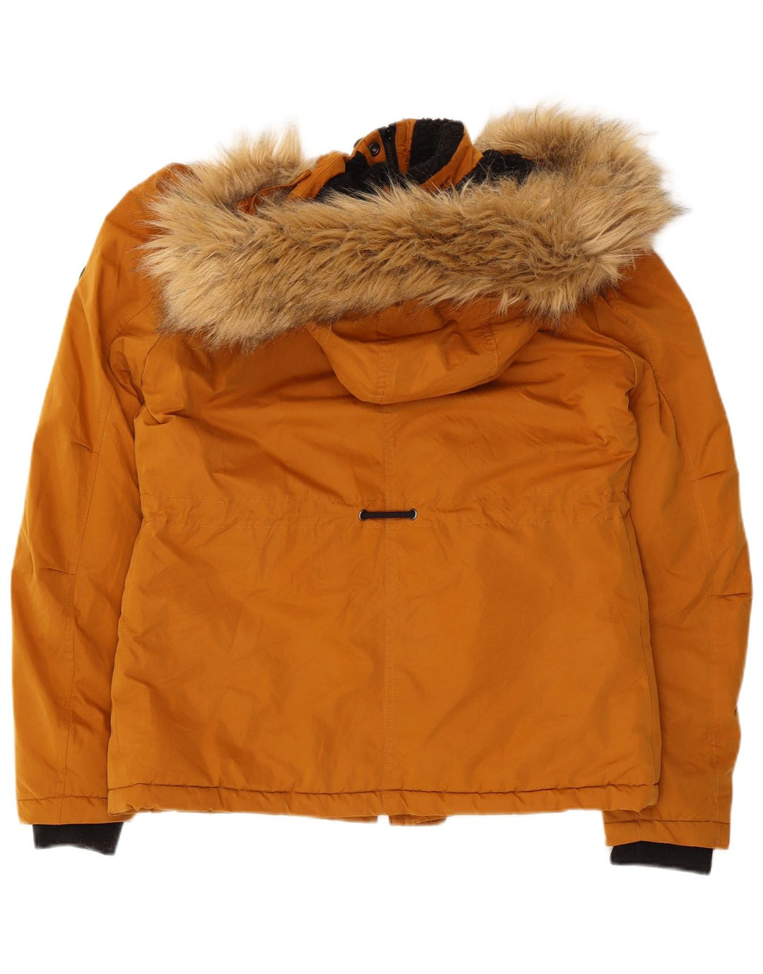 SUPERDRY Chaqueta cortavientos con capucha para mujer UK 8 Small Naranja Poliéster