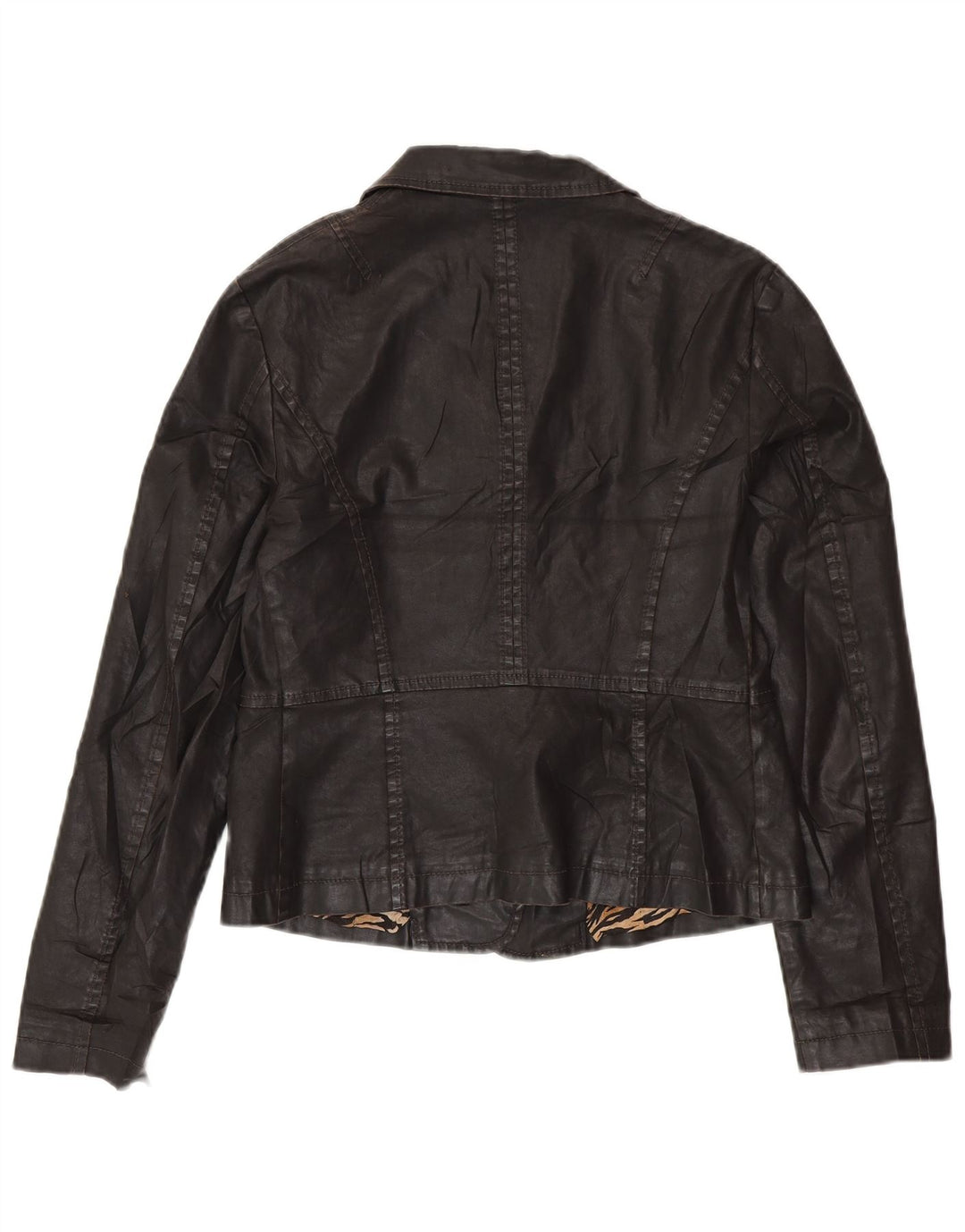 GUESS BY MARCIANO Chaqueta tipo blazer corta con 3 botones para mujer IT 46 Grande Negro