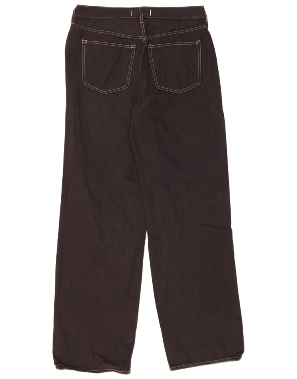 Abercrombie & Fitch Jeans Sueltos de Talle Alto para Mujer US 10 Large W30 L32 Negro