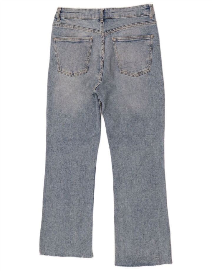 Zara Mujer Crop Bootcut Jeans EU 38 Small W28 L25 Azul