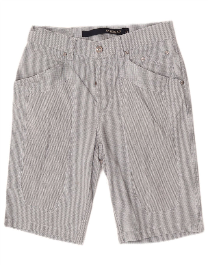 Bermudas Jeckerson Hombre W30 Algodón A Cuadros Azul Medio