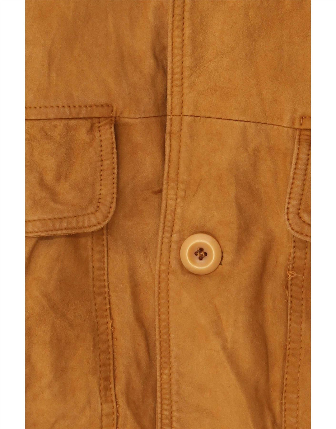 Vintage hombres ante bomber chaqueta Reino Unido 38 medio beige