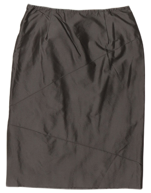 Max & Co. Falda midi para mujer UK 10 Small W28 Poliéster negro