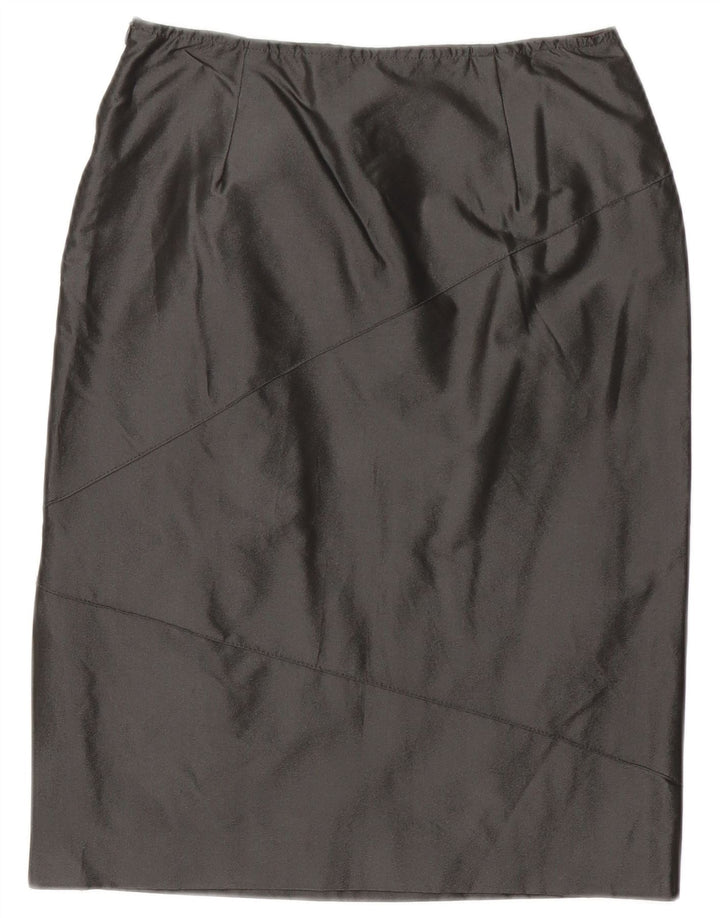 Max & Co. Falda midi para mujer UK 10 Small W28 Poliéster negro