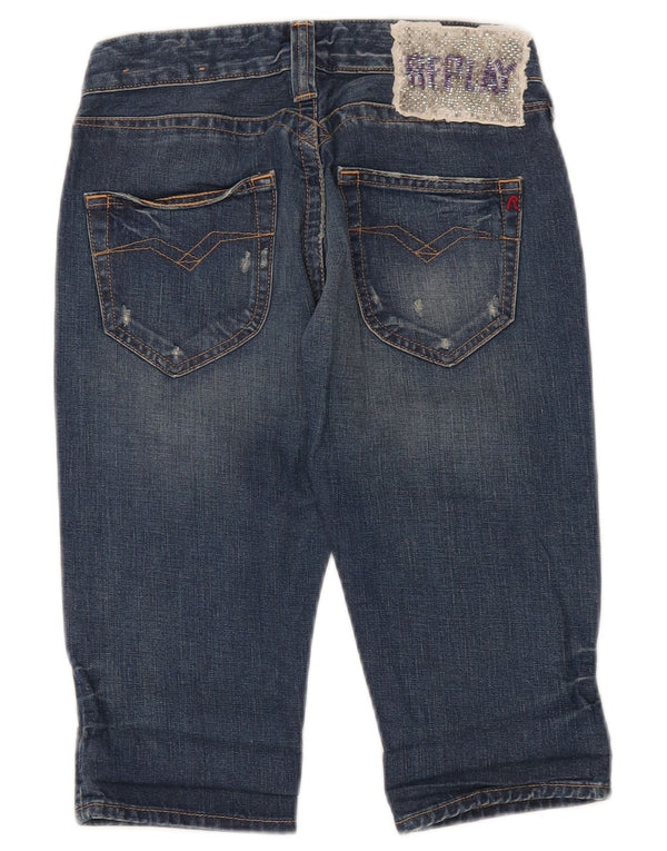 Shorts Vaqueros Mujer Replay W24 XS Algodón Azul