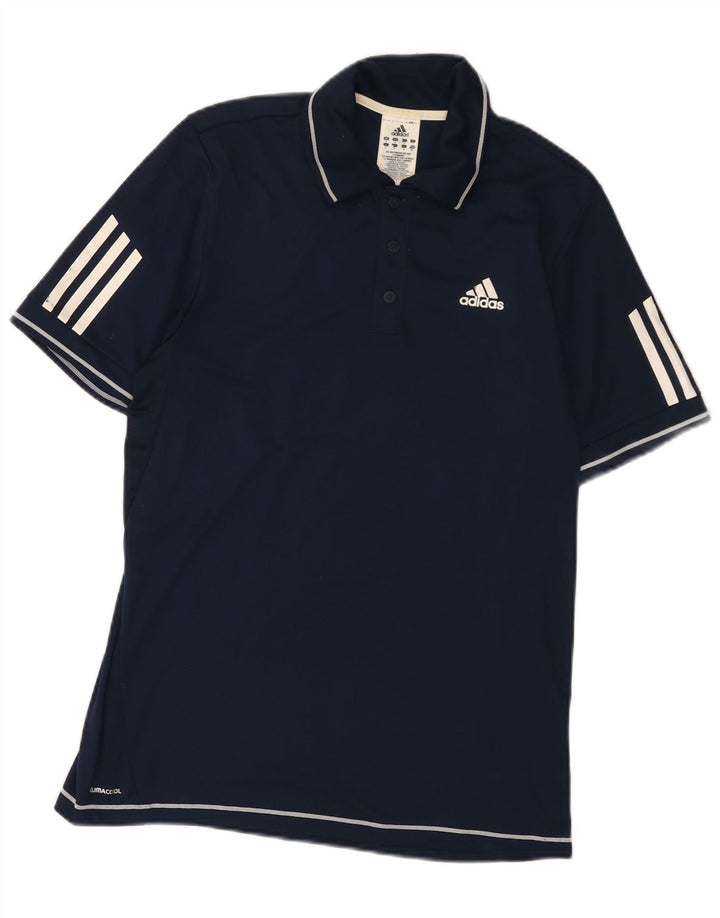 Adidas Mens Climacool Polo Shirt Pequeño Azul Marino Poliéster