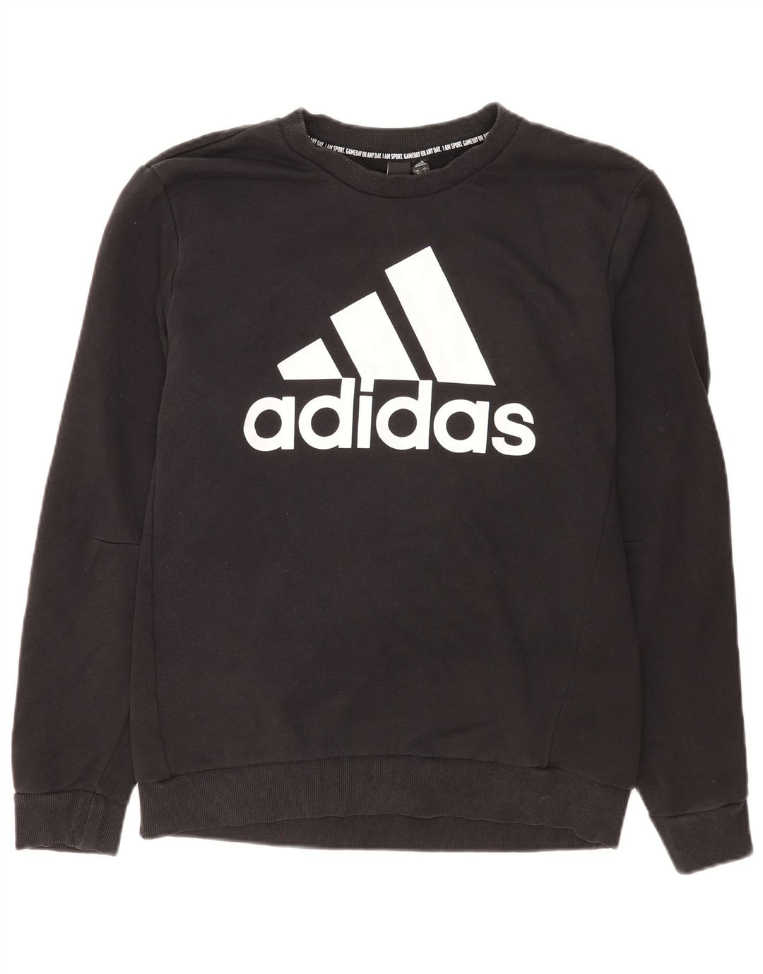 Adidas Hombre Sudadera Gráfica Jumper Medium Negro Algodón
