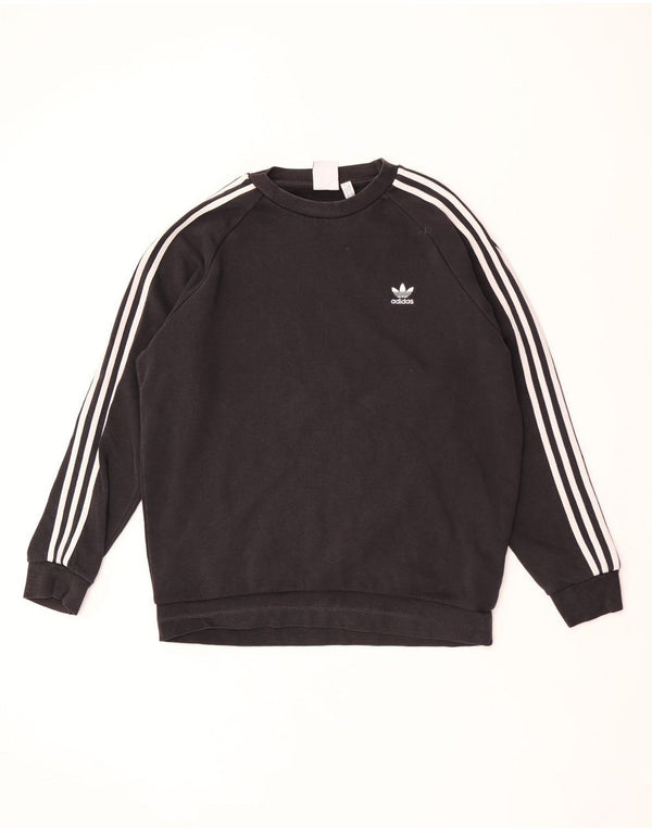 ADIDAS Hombre Sudadera Jumper Grande Algodón Negro