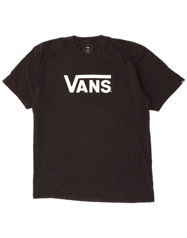 Vans Camiseta gráfica de corte clásico para hombre Top XL Algodón negro