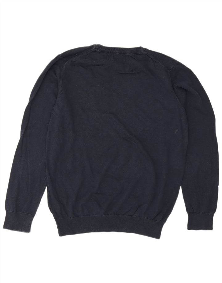 GANT Jersey De Cuello Redondo Para Hombre Jersey De Algodón Azul Marino Medio