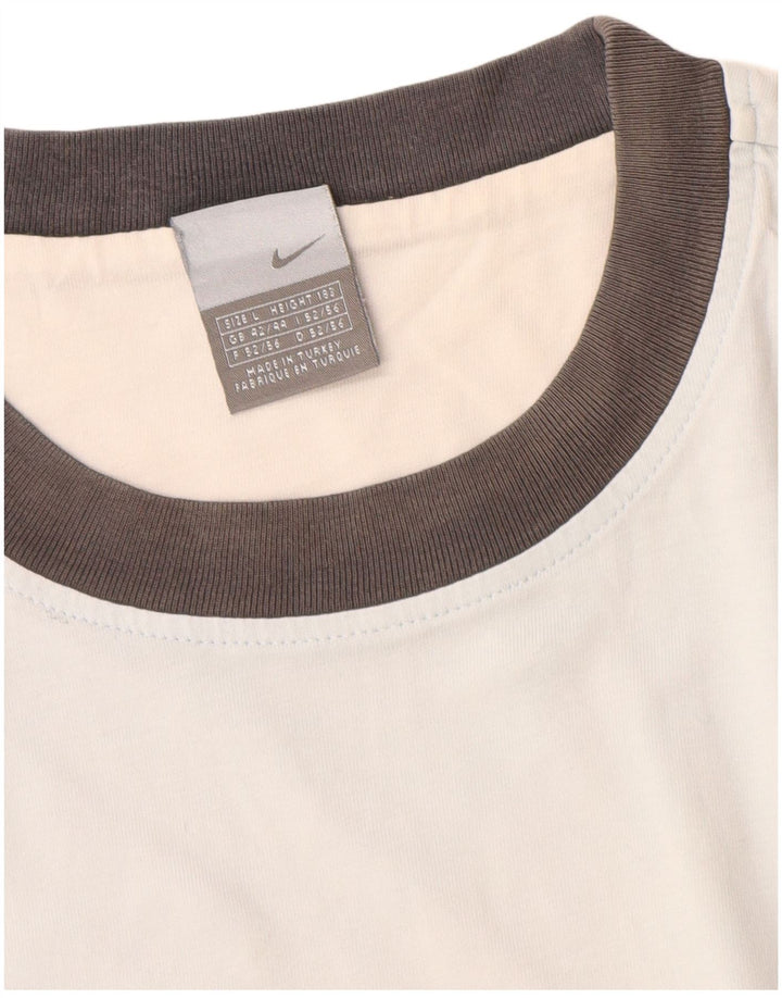 Nike Camiseta sin mangas estampada para hombre UK 42/44 Algodón con bloques de color azul grande