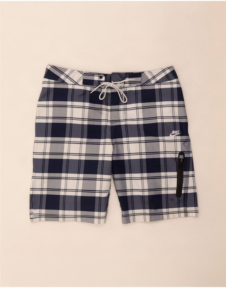 Bañador Nike Hombre Mediano Azul Marino Cuadros Poliéster
