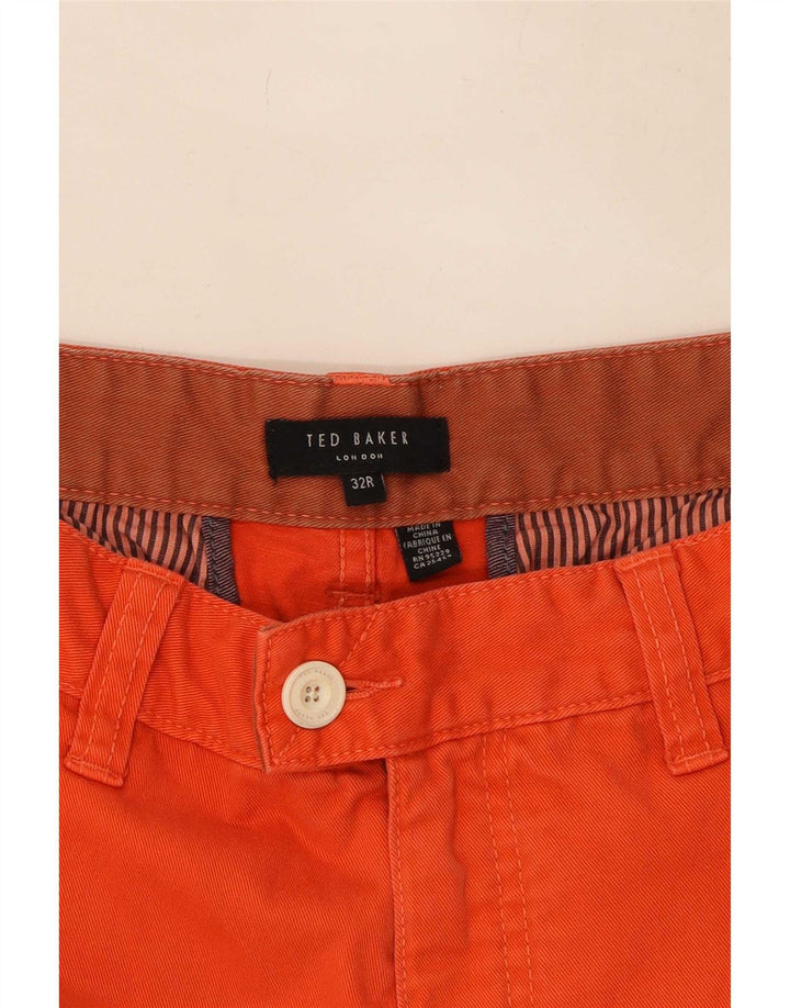 Pantalones cortos chinos para hombre de Ted Baker W32 Algodón naranja medio