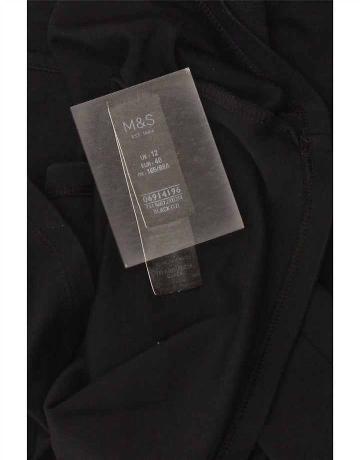 Marks & Spencer Top tipo túnica de manga 3/4 para mujer UK 40 Mediano Algodón negro