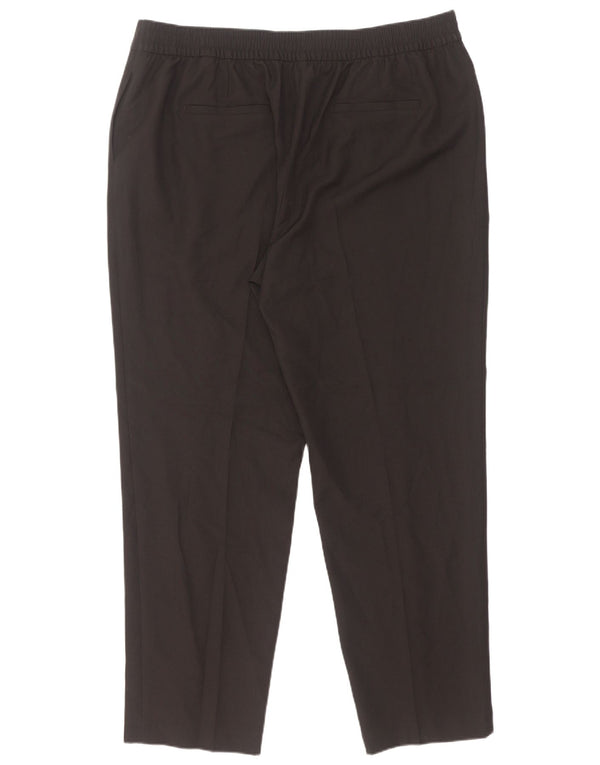 Marks & Spencer Pantalones de traje de cintura alta para mujer UK 20 2XL W36 L30 Negro