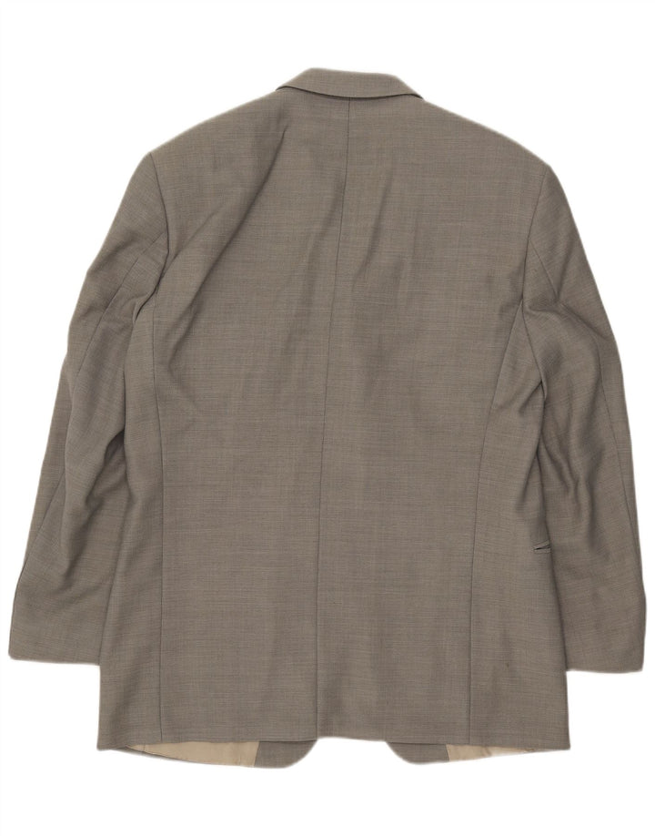 Hugo Boss Chaqueta tipo blazer de 3 botones para hombre EU 50 Grande Lana gris