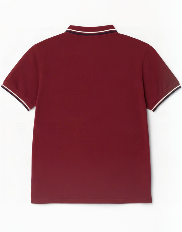 Fred Perry Polo para hombre 2XL Algodón a rayas burdeos