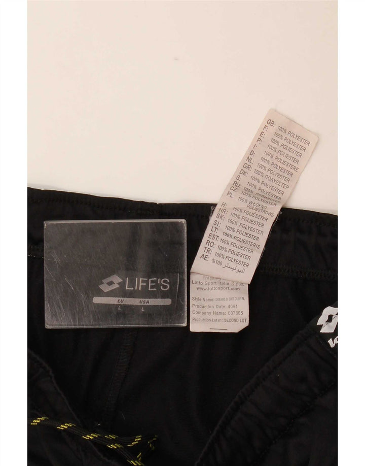 Lotto Pantalones De Chándal Gráficos Para Mujer UK 44 Grande Poliéster Negro