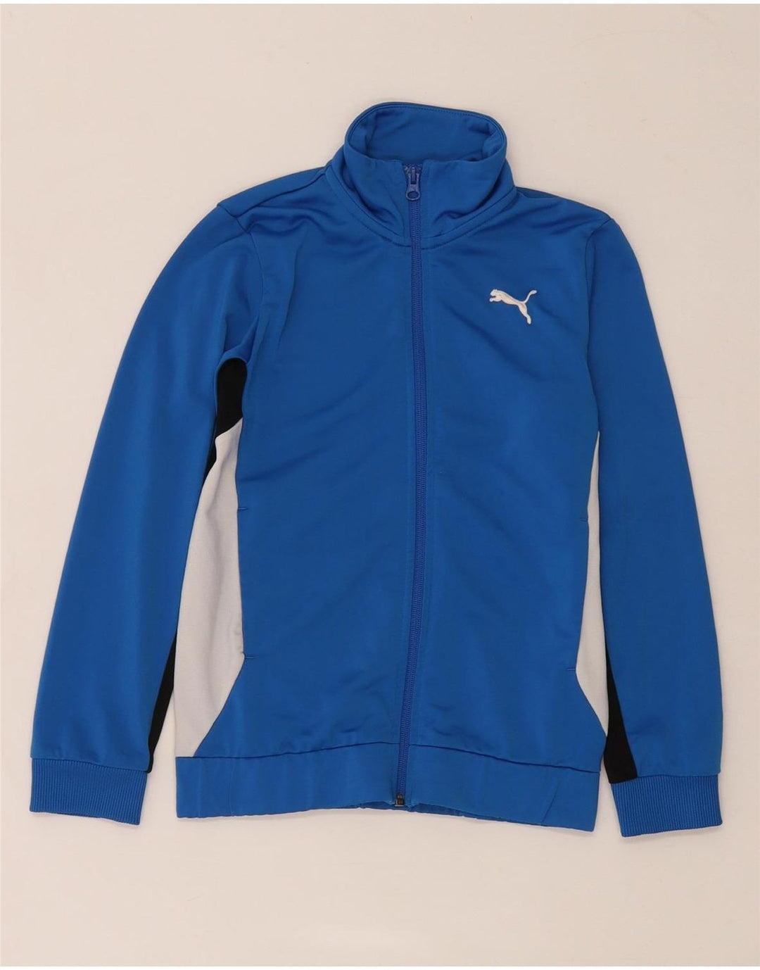 Puma Chaqueta de chándal para niño 9-10 años Azul Colorblock Poliéster