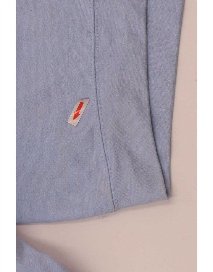 Zara Mujer Crop Oversize Sudadera Jumper UK 10 Small Azul Poliéster