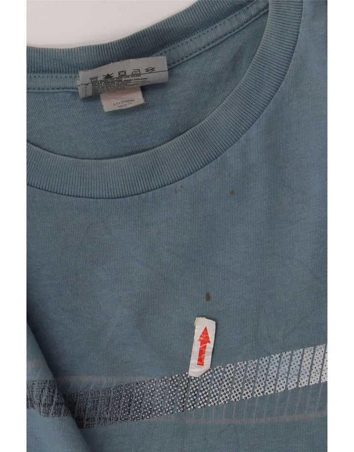 Camiseta Nike Hombre Top Small Azul Algodón