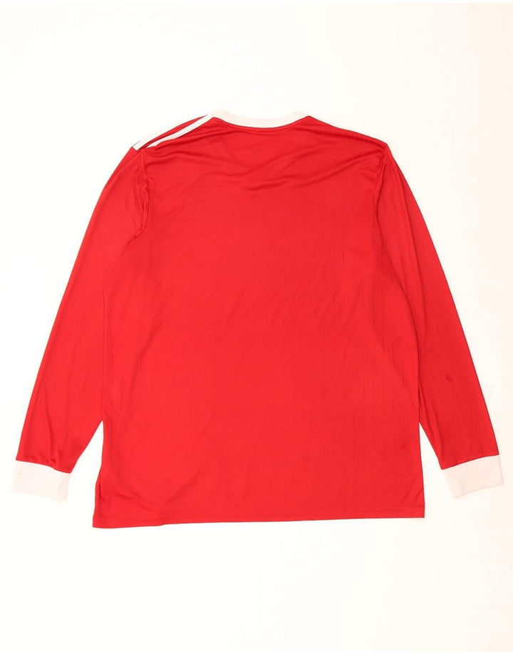 Adidas Mens Climalite Top Manga Larga 2XL Poliéster Rojo