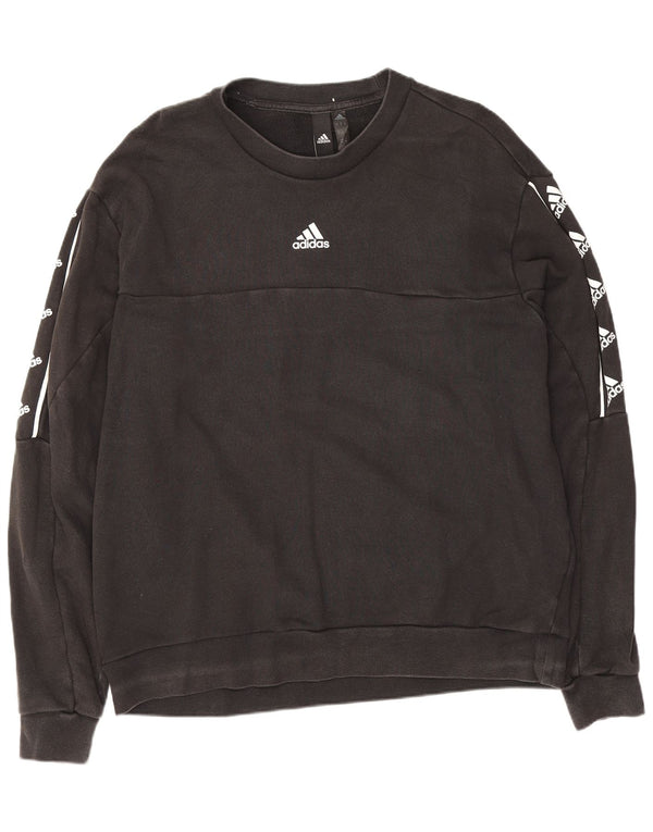Adidas Hombre Sudadera Gráfica Jumper Medium Negro Algodón