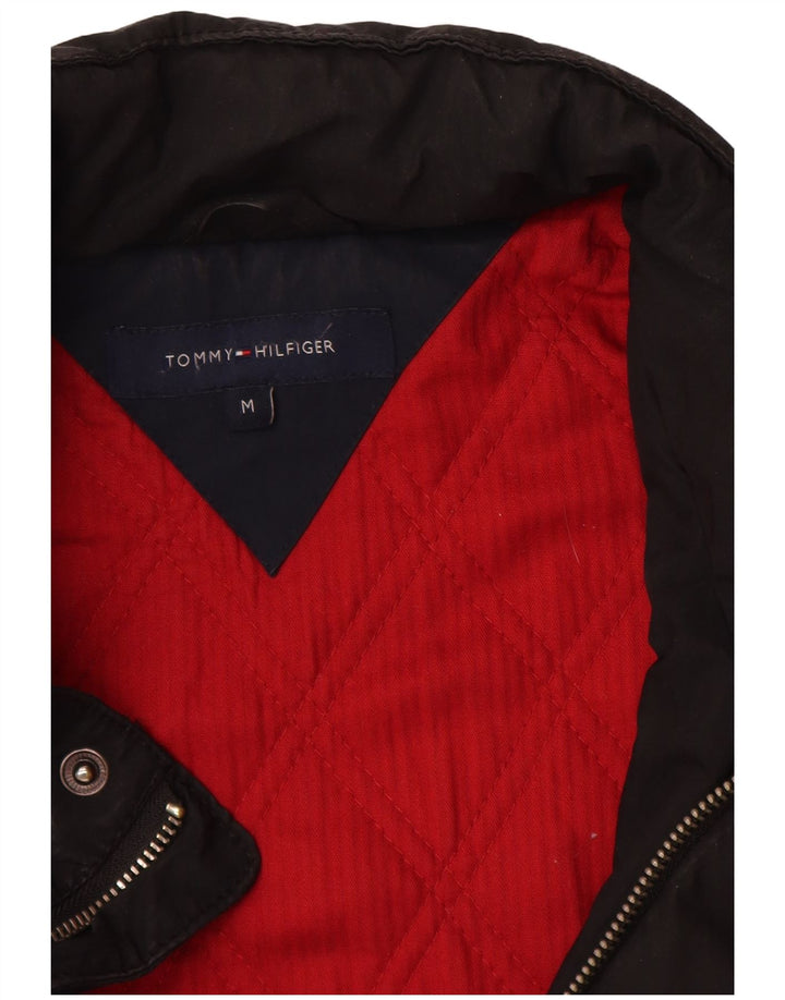 Tommy Hilfiger Chaqueta militar para hombre UK 38 Mediana Poliéster negro