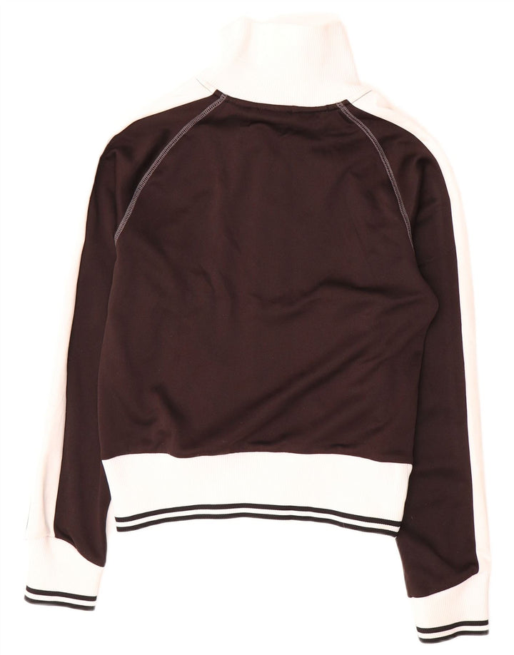 PUMA Chaqueta corta de chándal para mujer UK 10 Small Black Colourblock