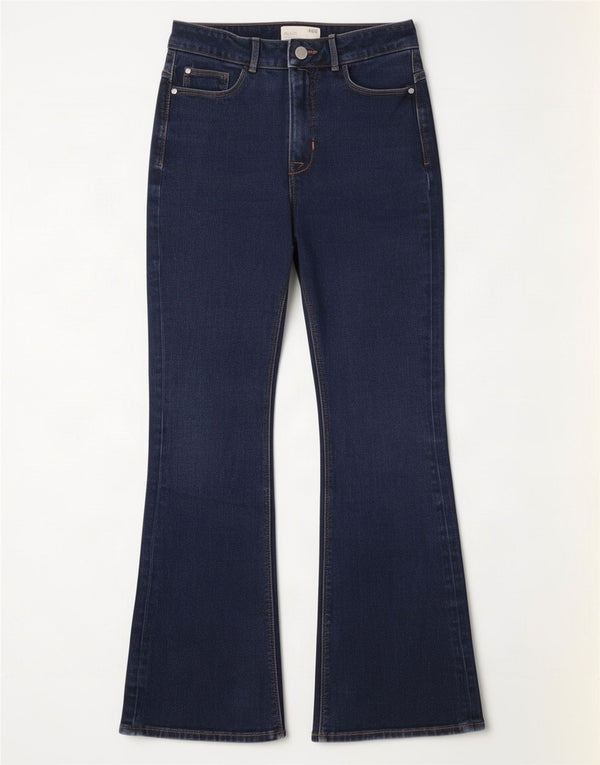 Marks & Spencer Vaqueros acampanados mágicos para mujer UK 10 Small W26 L26 Azul marino