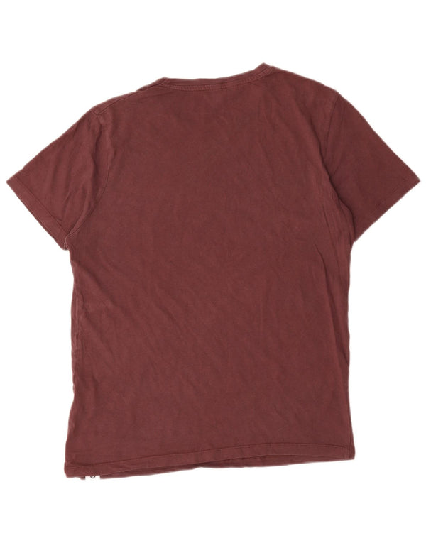 Jack & Jones Hombre Camiseta Gráfica Top Small Borgoña Algodón