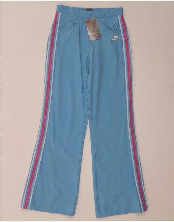Nike Pantalones casuales de pierna ancha para niñas 13-14 años W24 L29 Nylon a rayas azules
