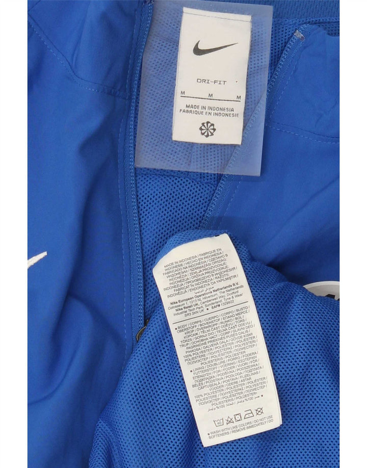 Nike - Chaqueta de chándal con gráfico Dri Fit para hombre, color azul medio