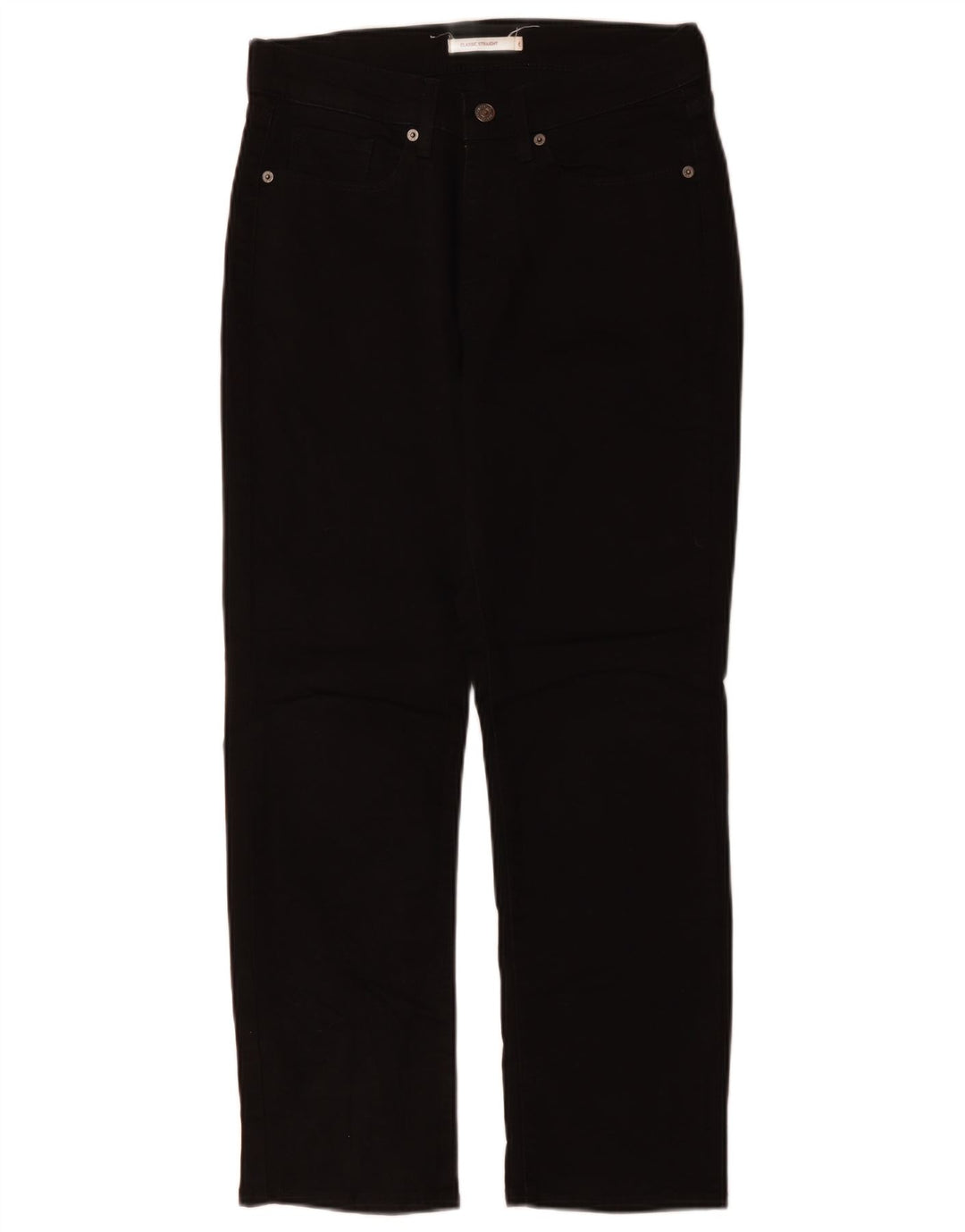 LEVI'S Jeans rectos clásicos para mujer US 6 Medium W30 L27 Algodón negro