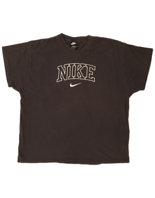 NIKE Camiseta holgada para hombre con gráfico, talla 2XL, algodón negro
