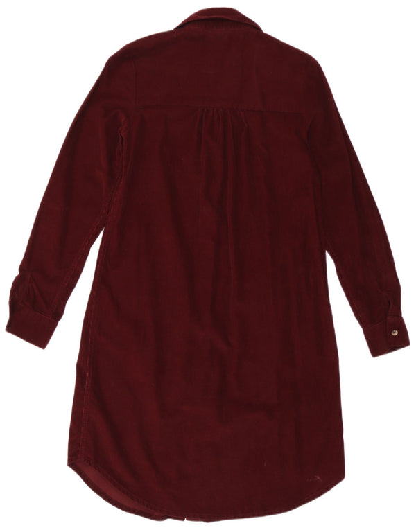 Vestido camisero de pana para mujer Fat Face UK 6 XS Algodón burdeos