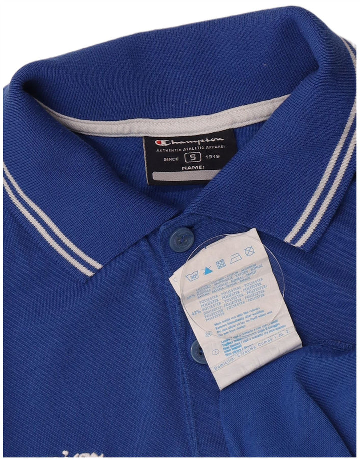 Champion Polo Gráfico Para Hombre Algodón Azul Pequeño