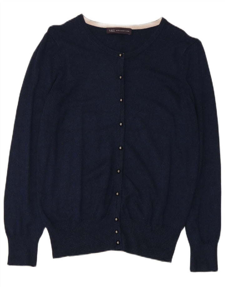 Marks & Spencer - Cárdigan para mujer, talla 40, talla mediana, viscosa, color azul marino